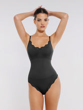 Formender Bodysuit mit Spitzendetail - Schwarz